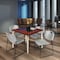 Regency Kahlo Square Table & Chair Sets, 48 W, 48 L, 29 H, Wood, Metal, Polypropylene Top, Cherry TPL4848CHCM44GY - alternate 1